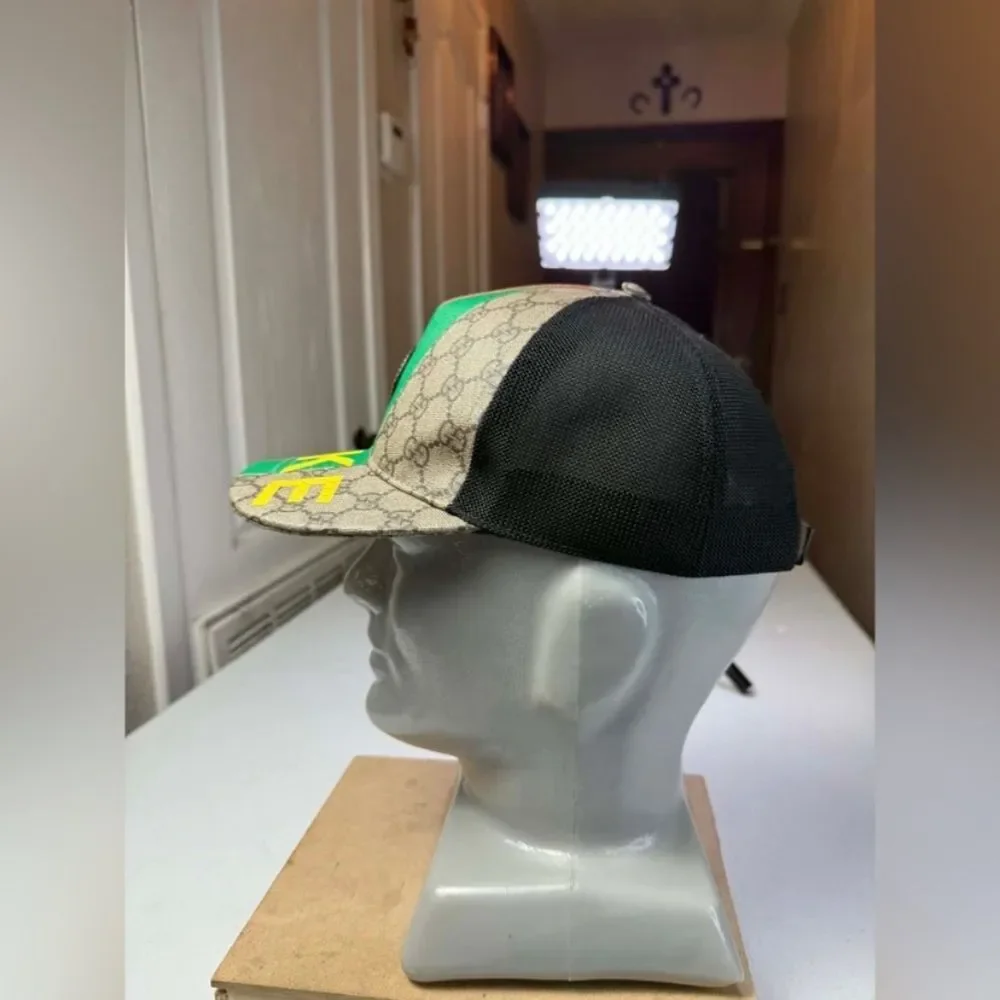 Gucci GG Supreme Monogram Baseball Hat 59 Beige Black